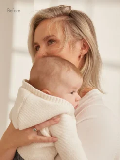 12" Dimensional Beige Blonde Thinning Hair Fill-Ins (50g) -Hair Extensions Shop Luxy Hair Extensions OnFig 4thTrimester Julia 1 Before