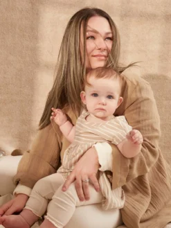 12" Ash Brown Highlights Thinning Hair Fill-Ins (50g) -Hair Extensions Shop Luxy Hair Extensions OnFig 4thTrimester Sam 3