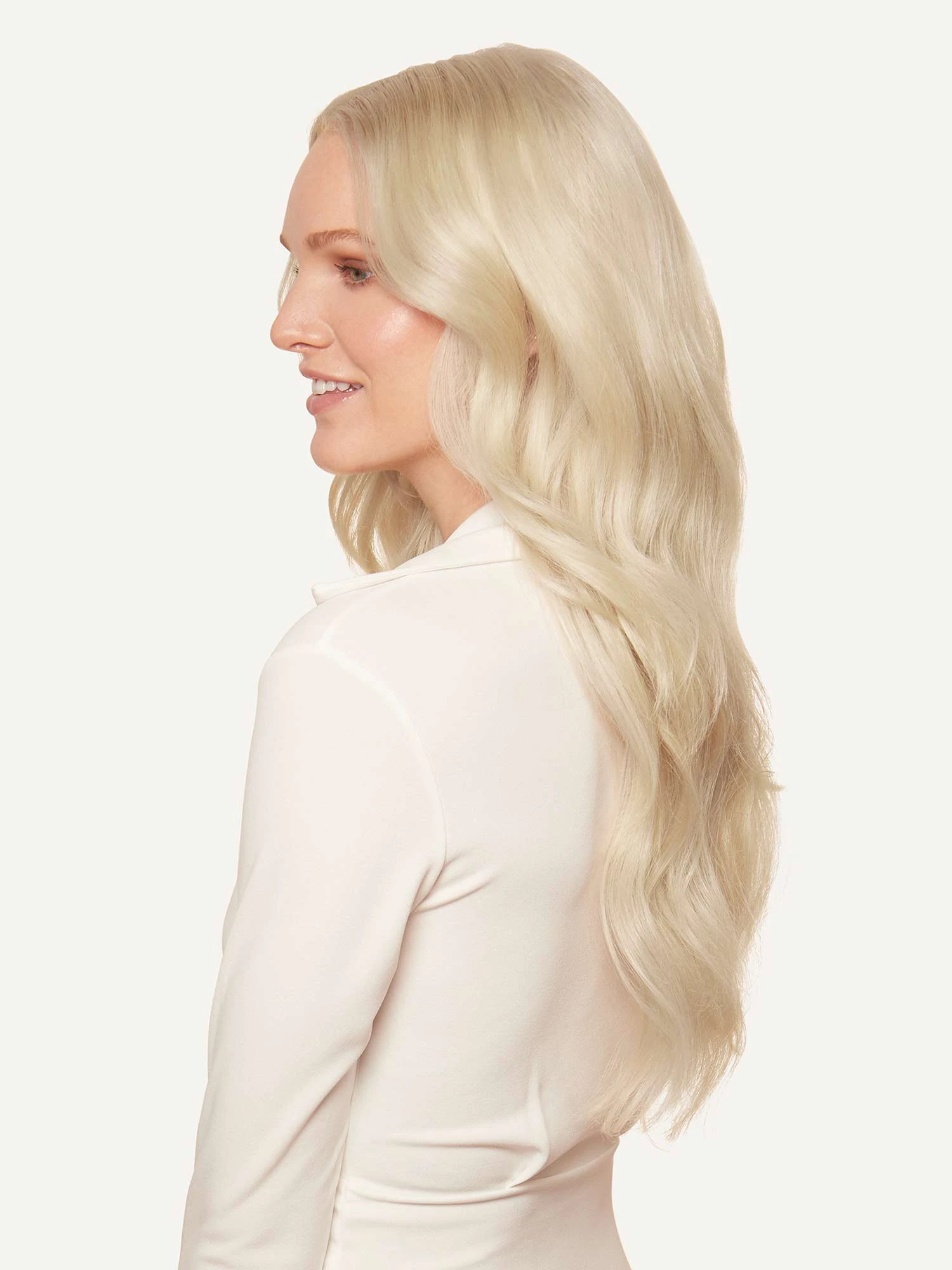 20" Seamless Platinum Blonde Clip-Ins (180g) 3 20" Seamless Platinum Blonde Clip-Ins (180g) - Image 3
