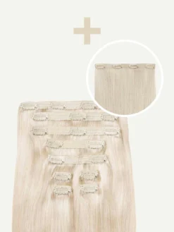 16" Classic Platinum Blonde Volume Bundle Clip-Ins -Hair Extensions Shop Luxy Hair Extensions Platinum Blonde Classic 16Inch 140g Volume Bundle 04652ee9 2e7b 4c40 9778 2e64e0d568ae