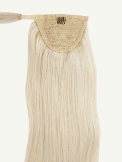 16" Platinum Blonde Ponytail Extension (100g) -Hair Extensions Shop Luxy Hair Extensions Platinum Blonde Ponytail Weft