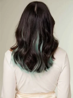 16" Aquamarine Peekaboo Halo® Hair Extensions (70g) -Hair Extensions Shop Luxy Peekaboo Ecomm AQUA 05