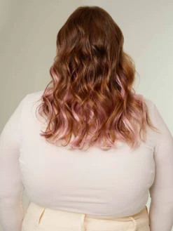 16" Bubblegum Peekaboo Halo® Hair Extensions (70g) -Hair Extensions Shop Luxy Peekaboo Ecomm BUBBLEGUM 05