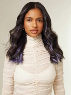 16" Lilac Peekaboo Halo® Hair Extensions (70g) -Hair Extensions Shop Luxy Peekaboo Ecomm LILAC 01