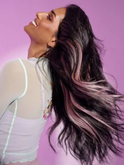 16" Bubblegum Peekaboo Halo® Hair Extensions (70g) -Hair Extensions Shop Luxy Peekaboo Hero BUBBLEGUM Final 05