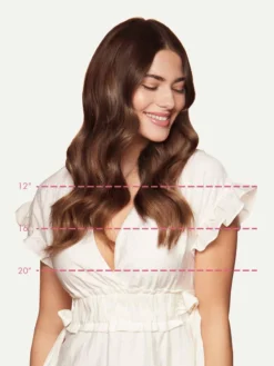 12" Seamless Neutral Brown Balayage Clip-Ins (150g) 16 12" Seamless Neutral Brown Balayage Clip-Ins (150g) -Hair Extensions Shop Luxy Hair Length Chart Chocolate Brown Balayage