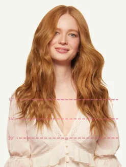 12" Seamless Natural Red Clip-Ins (150g) -Hair Extensions Shop Luxy Hair Length Chart Natural Red