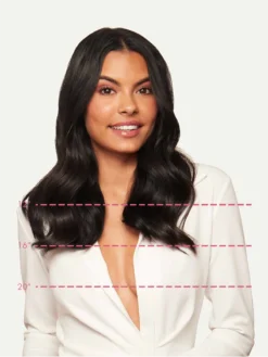 12" Seamless Jet Black Clip-Ins (150g) -Hair Extensions Shop Luxy Hair Length Chart Off Black