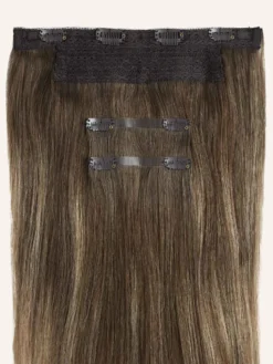 20" Ash Brown Balayage Halo® Hair Extensions (180g) -Hair Extensions Shop NEW Spec LX AshBrownBalayage Weft