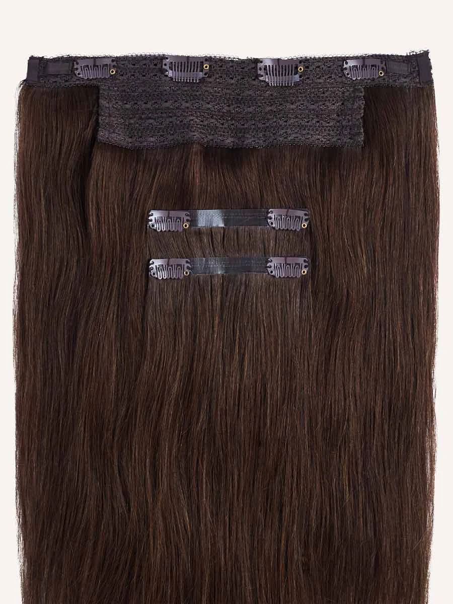 16" Chocolate Brown Halo® Hair Extensions (140g) 13 16" Chocolate Brown Halo® Hair Extensions (140g) - Image 13