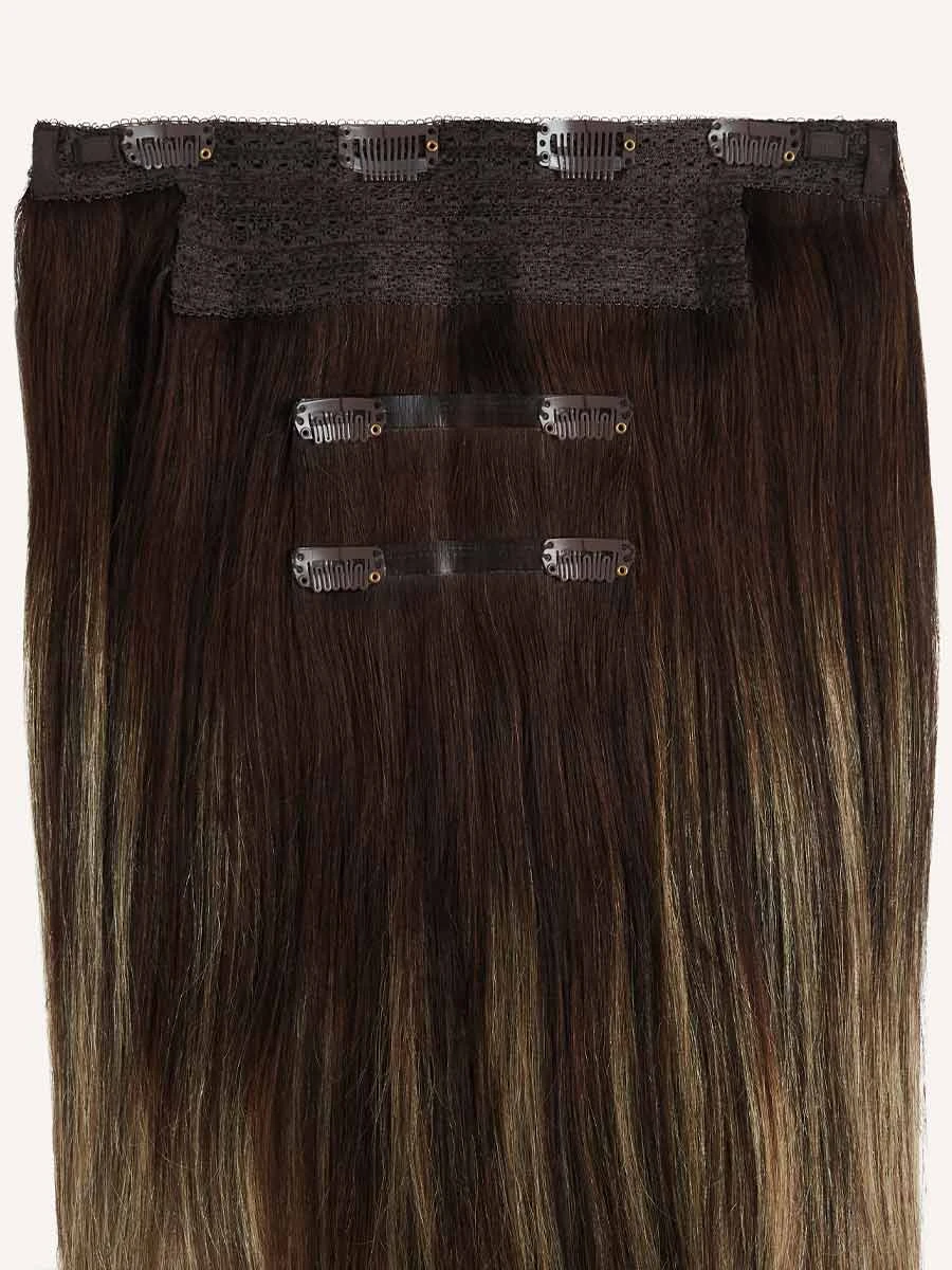 12" Dark Brown Balayage Halo® Hair Extensions (150g) 12 12" Dark Brown Balayage Halo® Hair Extensions (150g) - Image 12