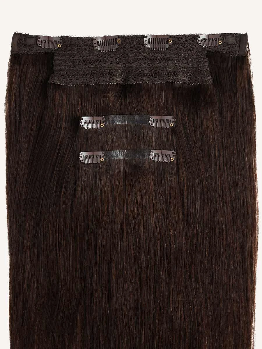 16" Dark Brown Halo® Hair Extensions (140g) 12 16" Dark Brown Halo® Hair Extensions (140g) - Image 12