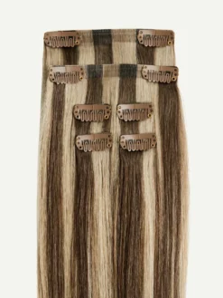 12" Ash Brown Highlights Thinning Hair Fill-Ins (50g) -Hair Extensions Shop Off Fig 4th Trimester AshBrownHighlights Set