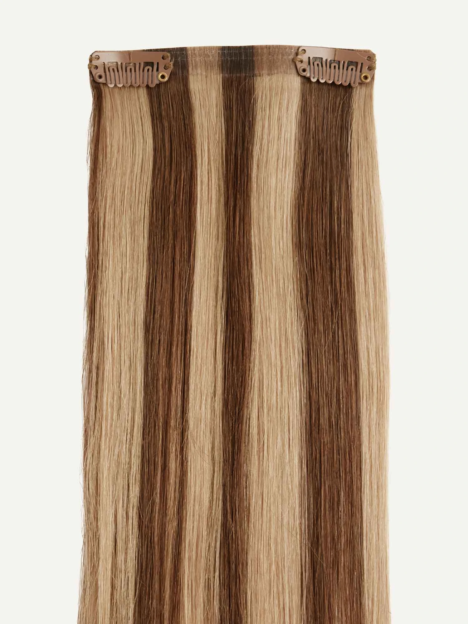 12" Chestnut Brown Highlights Thinning Hair Fill-Ins (50g) 5 12" Chestnut Brown Highlights Thinning Hair Fill-Ins (50g) - Image 5