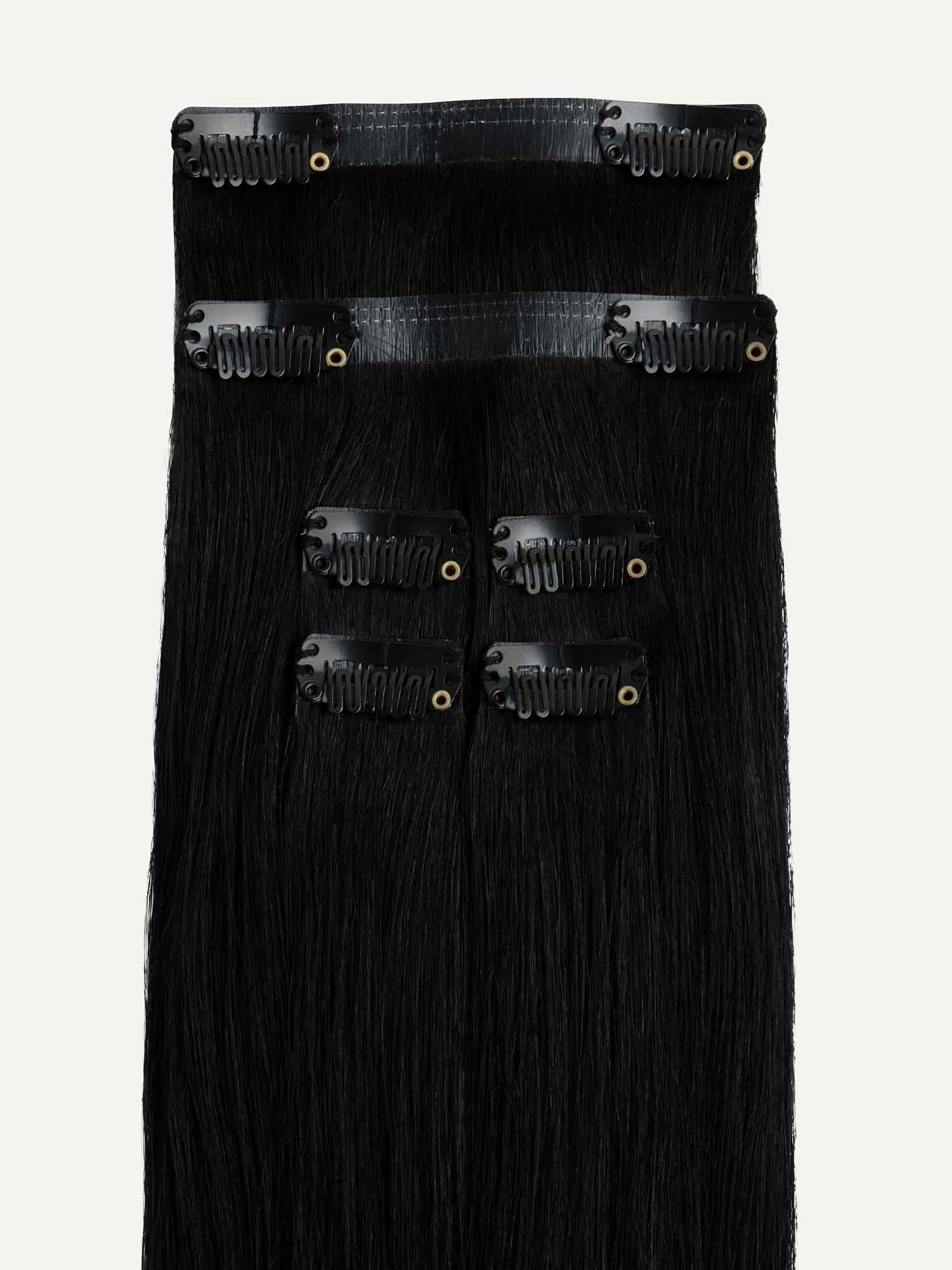 16" Jet Black Thinning Hair Fill-Ins (80g) 4 16" Jet Black Thinning Hair Fill-Ins (80g) - Image 4