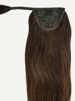 16" Chocolate Brown Balayage Ponytail Extension (100g) -Hair Extensions Shop Ponytail NewSpec 4T6 Chocolate Brown Balayage Weft