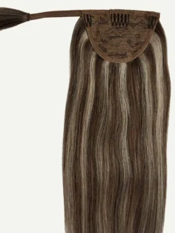 20" Ash Brown Highlights Ponytail Extension (120g) 12 20" Ash Brown Highlights Ponytail Extension (120g) -Hair Extensions Shop Ponytail NewSpec 5P19 Ash Brown Highlights Weft f1e90a64 f603 4517 ba31 4bc19356713d
