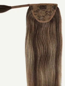 20" Ash Brown Balayage Ponytail Extension (120g) 12 20" Ash Brown Balayage Ponytail Extension (120g) -Hair Extensions Shop Ponytail NewSpec 5T18A Ash Brown Balayage Weft
