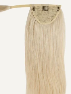 20" Platinum Blonde Ponytail Extension (120g) 12 20" Platinum Blonde Ponytail Extension (120g) -Hair Extensions Shop Ponytail NewSpec 90 Platinum Blonde Weft