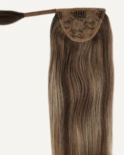 16" Ash Brown Balayage Ponytail Extension (100g) -Hair Extensions Shop new5at19test scaled